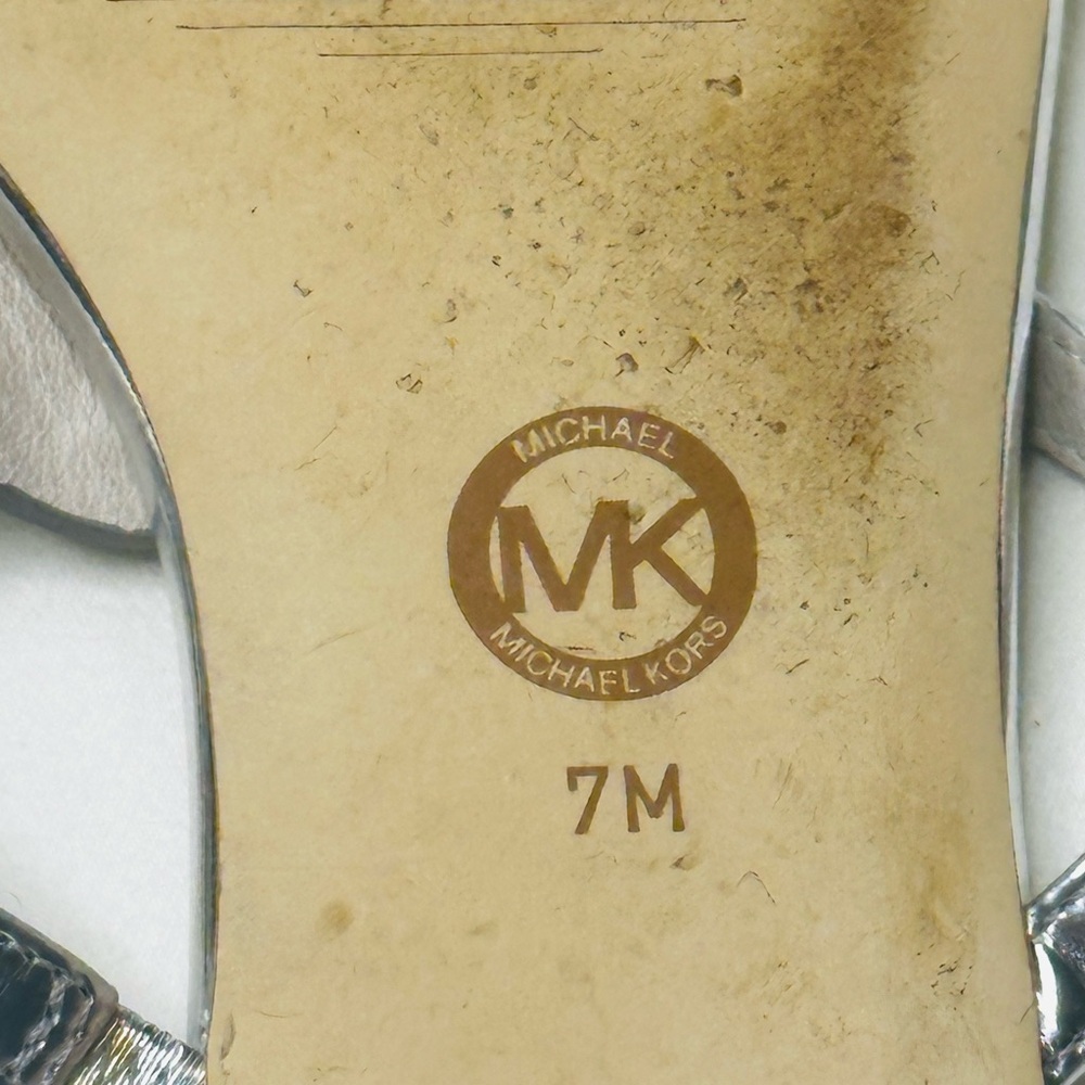 Michael Kors Metallic Silver Sandals - Picture 6 of 6